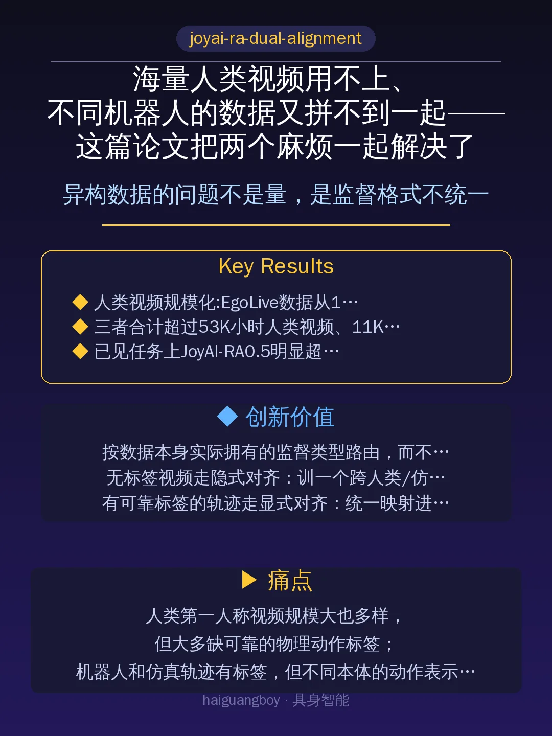 异构数据的问题不是量,是监督格式不统一